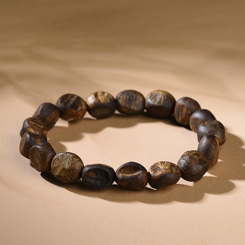 Zenflowing Natural Hainan Kyara Agarwood Scar Bead Bracelet