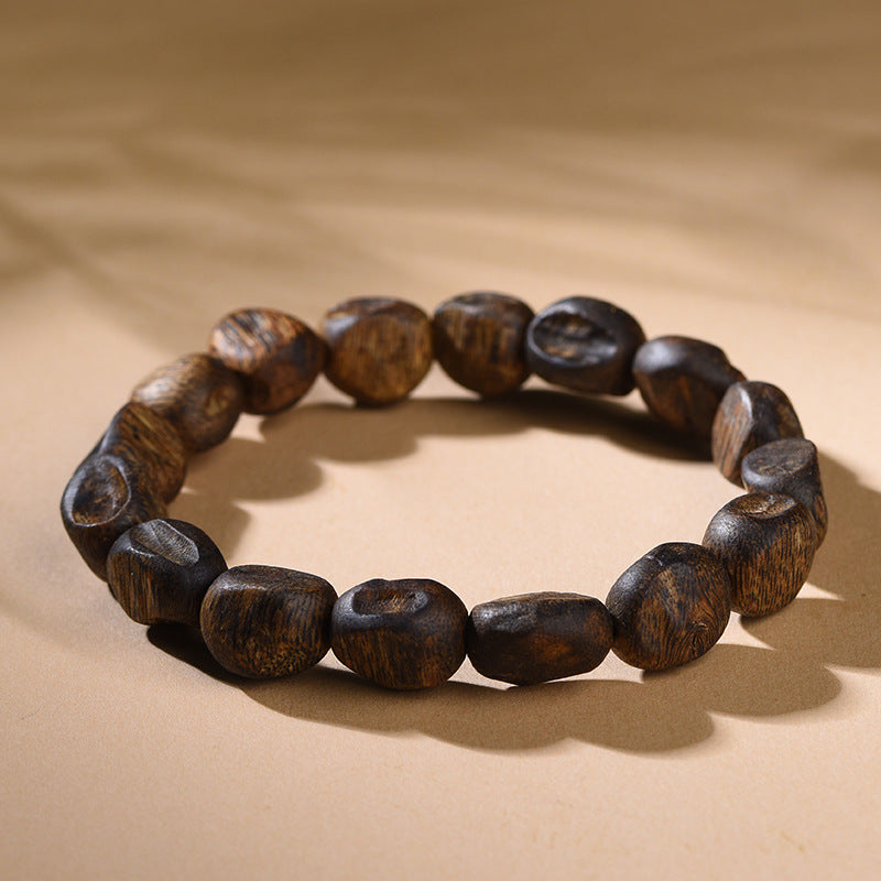 Zenflowing Natural Hainan Kyara Agarwood Scar Bead Bracelet