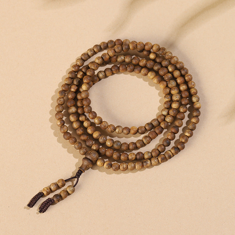 Zenflowing Natural Hainan Kyara High-Oil Agarwood 108 Beads Bracelet
