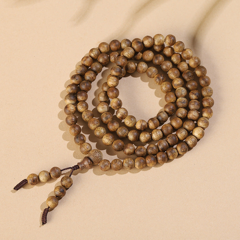 Zenflowing Natural Hainan Kyara High-Oil Agarwood 108 Beads Bracelet