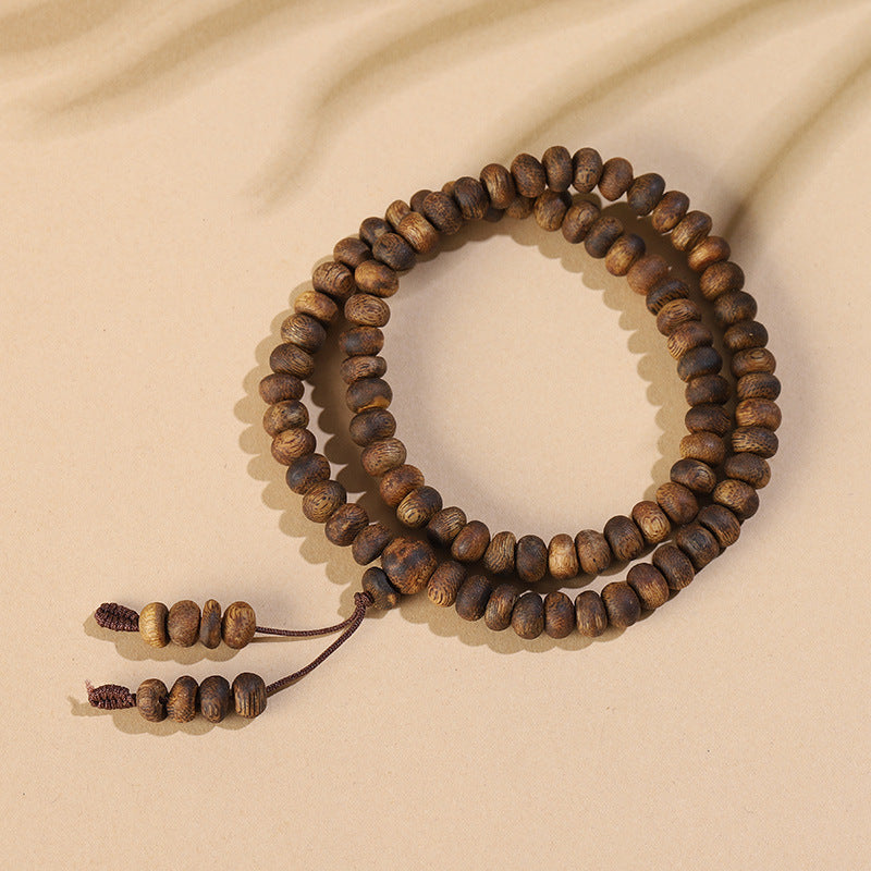 Zenflowing Natural Hainan Kyara High-Oil Agarwood 108 Beads Bracelet