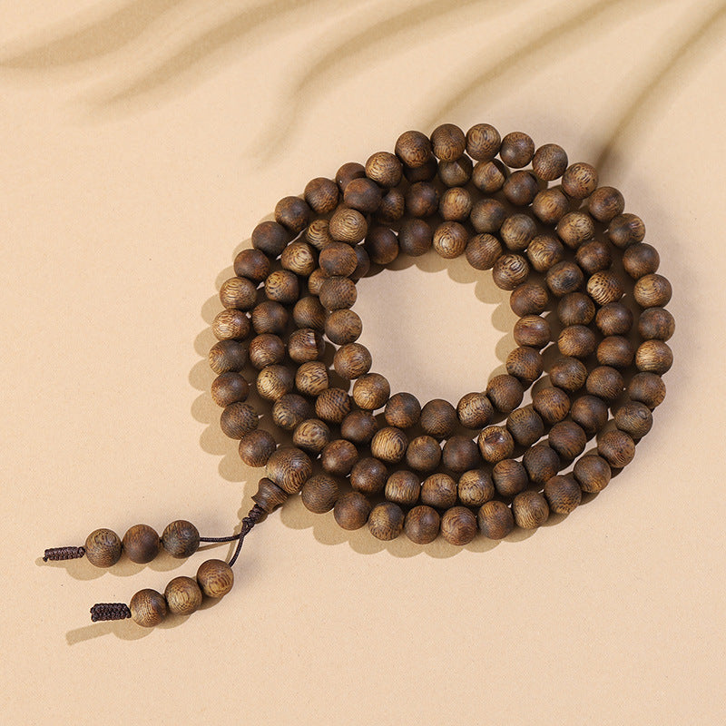 Zenflowing Natural Hainan Kyara High-Oil Agarwood 108 Beads Bracelet