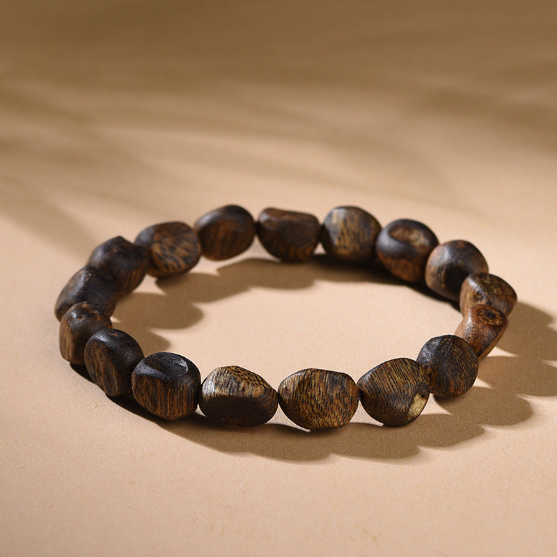 Zenflowing Natural Hainan Kyara Agarwood Scar Bead Bracelet