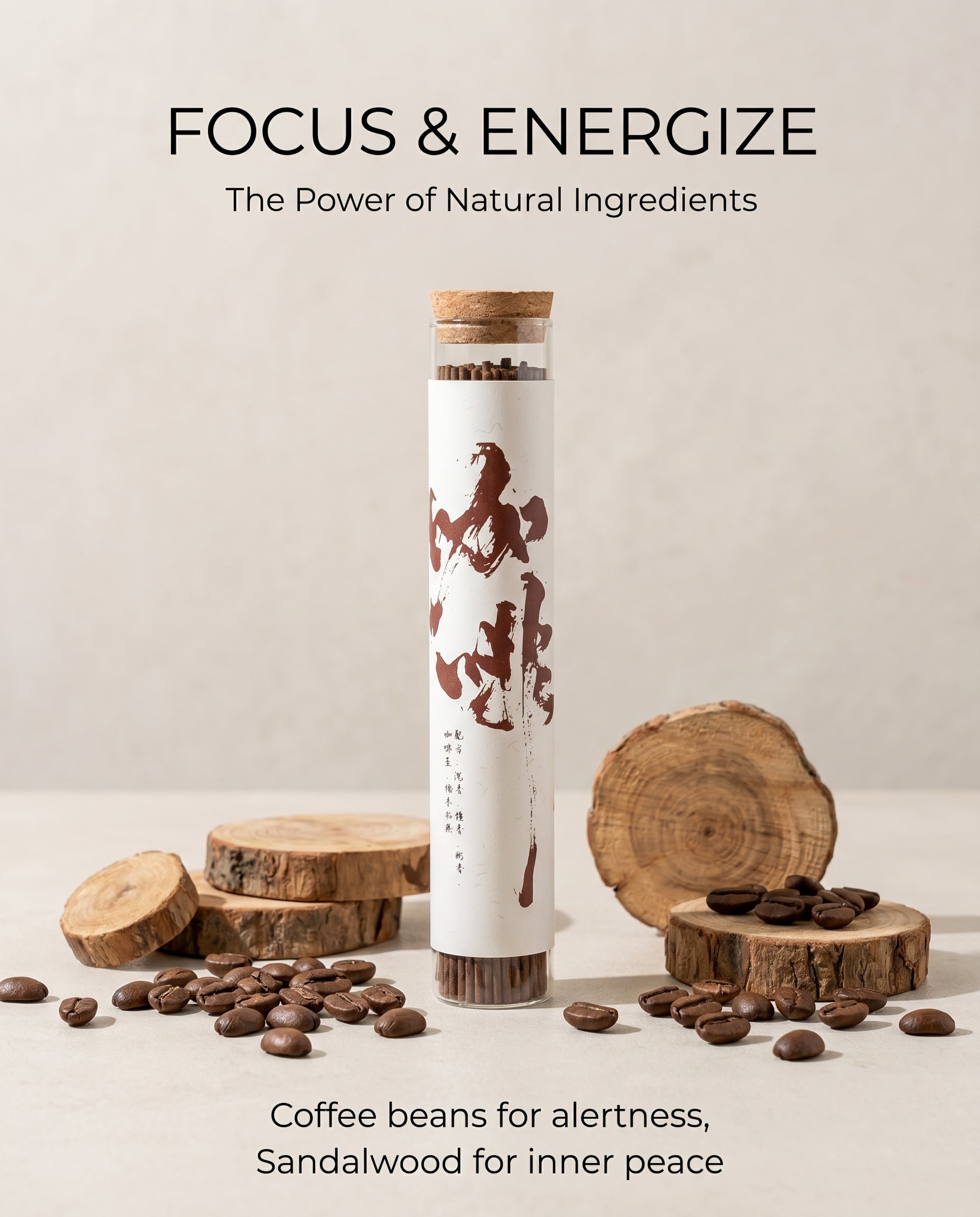 Zenflowing Energizing & Focus Enhancing Coffee Sandalwood Incense Stick