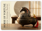Zenflowing Horse of Fortune Ceramic Incense Burner