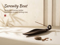 Zenflowing Taoist Serenity Boat Ceramic Incense Holder