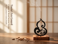 Zenflowing Taoist Gourd Harmony Copper & Wood Incense Holder