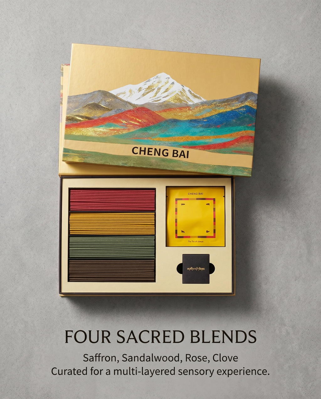 Zenflowing Enhances Meditation Tibetan Four-Blend Herbal Incense Gift Set