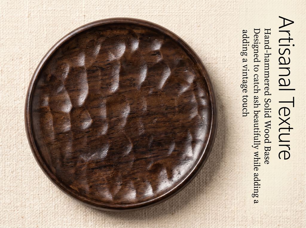 Zenflowing Magnolia Harmony Tin & Solid Wood Incense Holder