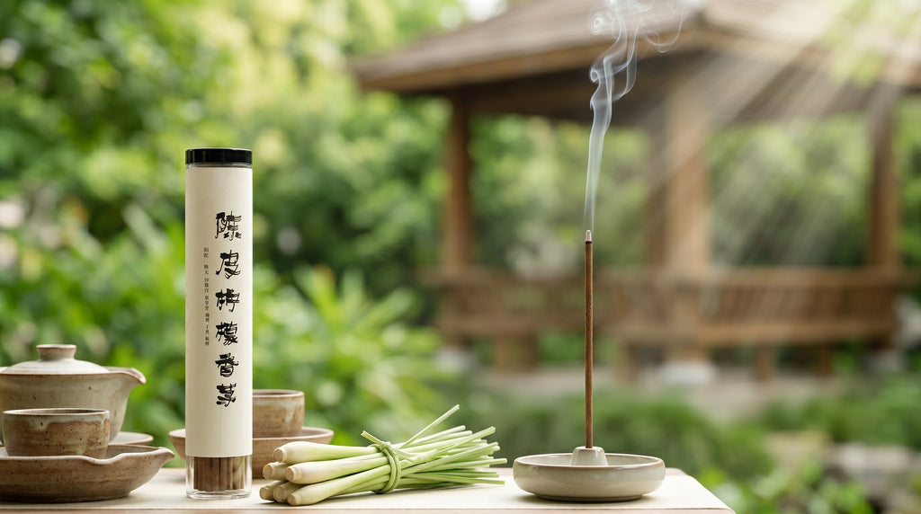 Zenflowing Insect Repellent & Calming Spirit Tangerine Peel Lemon Lemongrass Natural Herbal Incense Stick