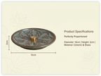 Zenflowing Ruyi Lotus Serenity Ceramic Incense Holder Tray
