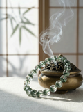 Zenflowing Natural Green Phantom Crystal Wealth Bracelet