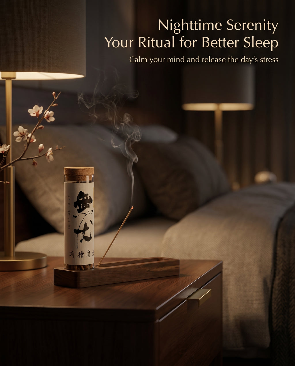 Zenflowing Carefree Calming Spirit & Nighttime Serenity Pear Sandalwood Incense Stick