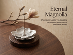 Zenflowing Magnolia Harmony Tin & Solid Wood Incense Holder