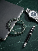 Zenflowing Natural Green Phantom Crystal Wealth Bracelet