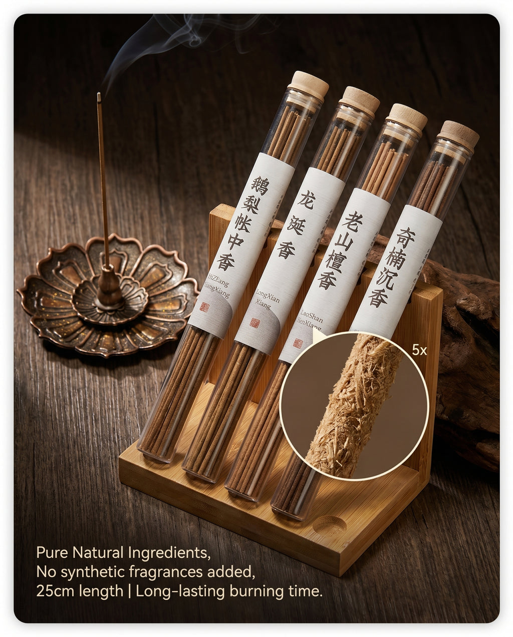 Zenflowing Promotes Restful Sleep Five-Blend Floral Incense Gift Set
