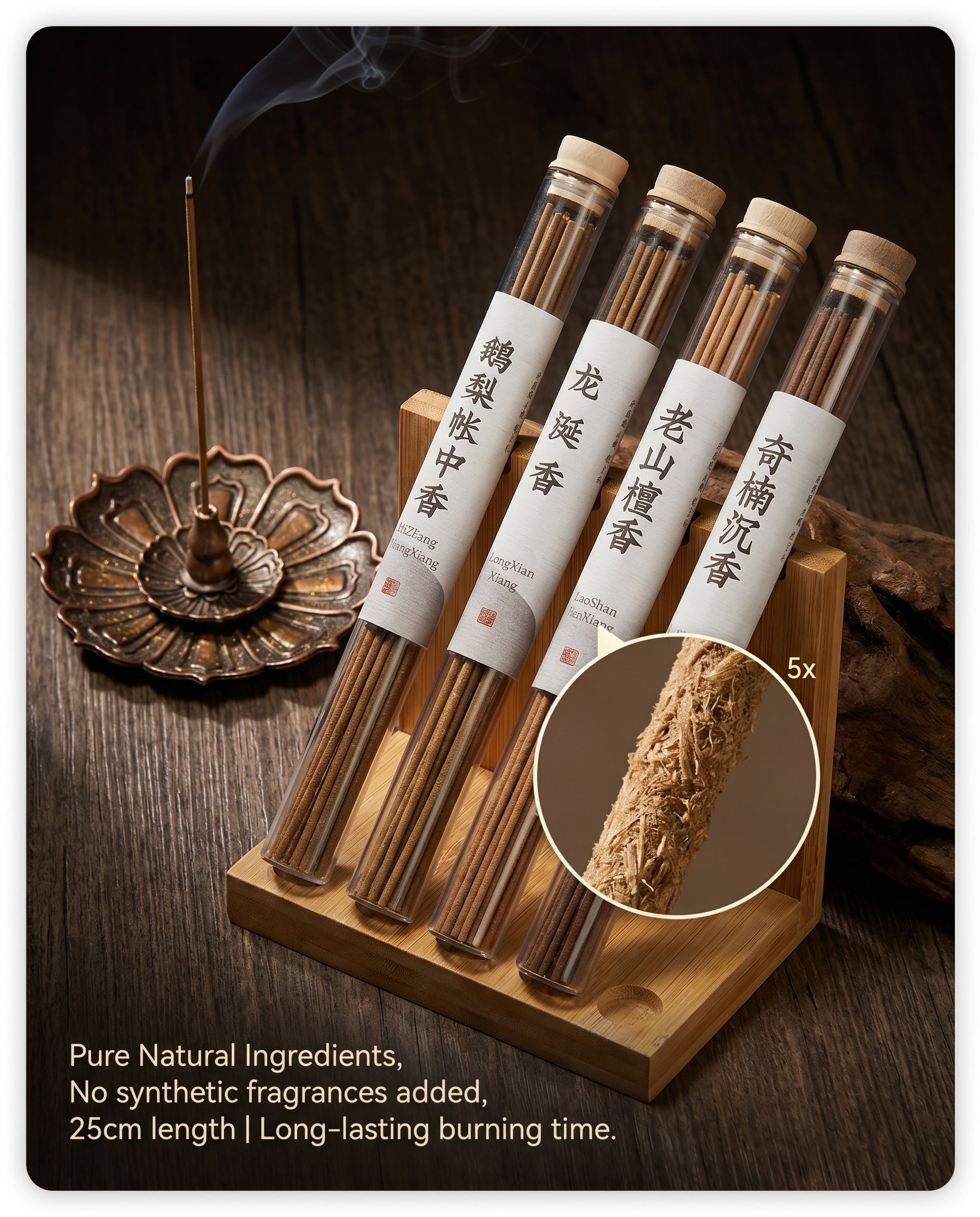 Zenflowing Promotes Restful Sleep Five-Blend Floral Incense Gift Set