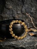 Zenflowing Natural Golden Rutilated Quartz Wealth Energy Bracelet