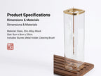 Zenflowing Transparent Glass Inverted Incense Burner