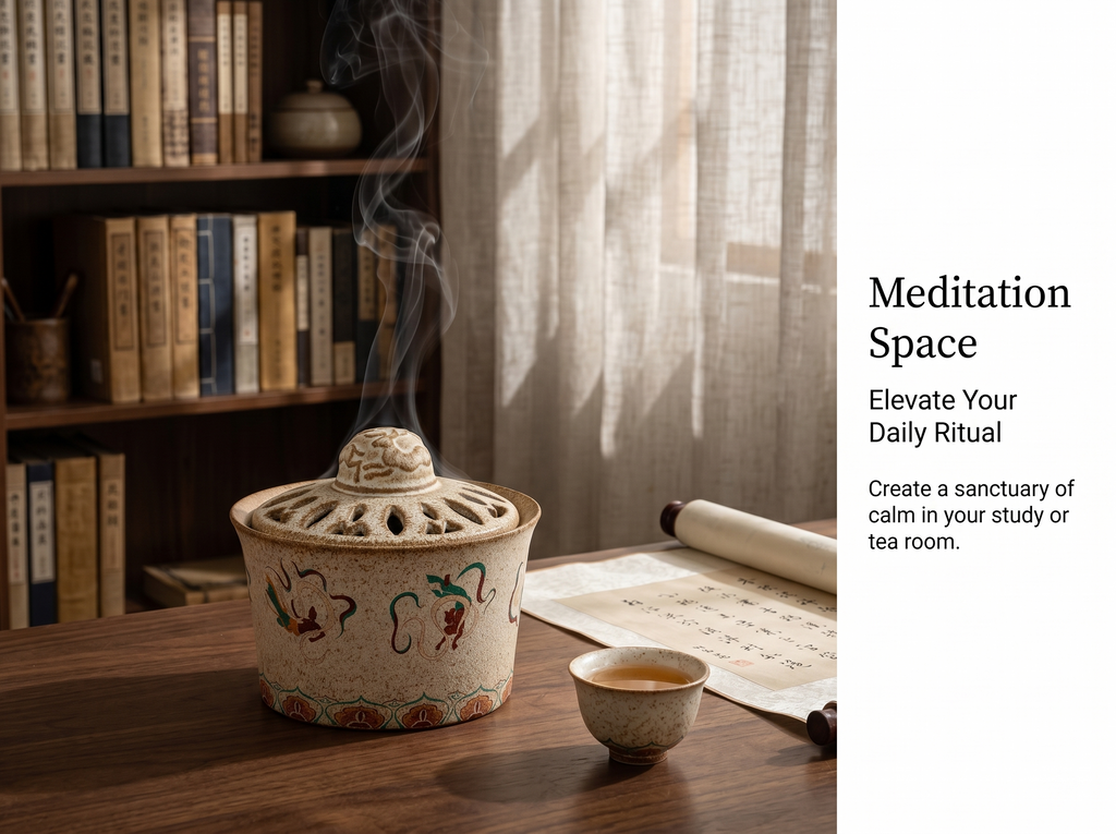 Zenflowing Dunhuang Flying Apsaras Ceramic Incense Burner