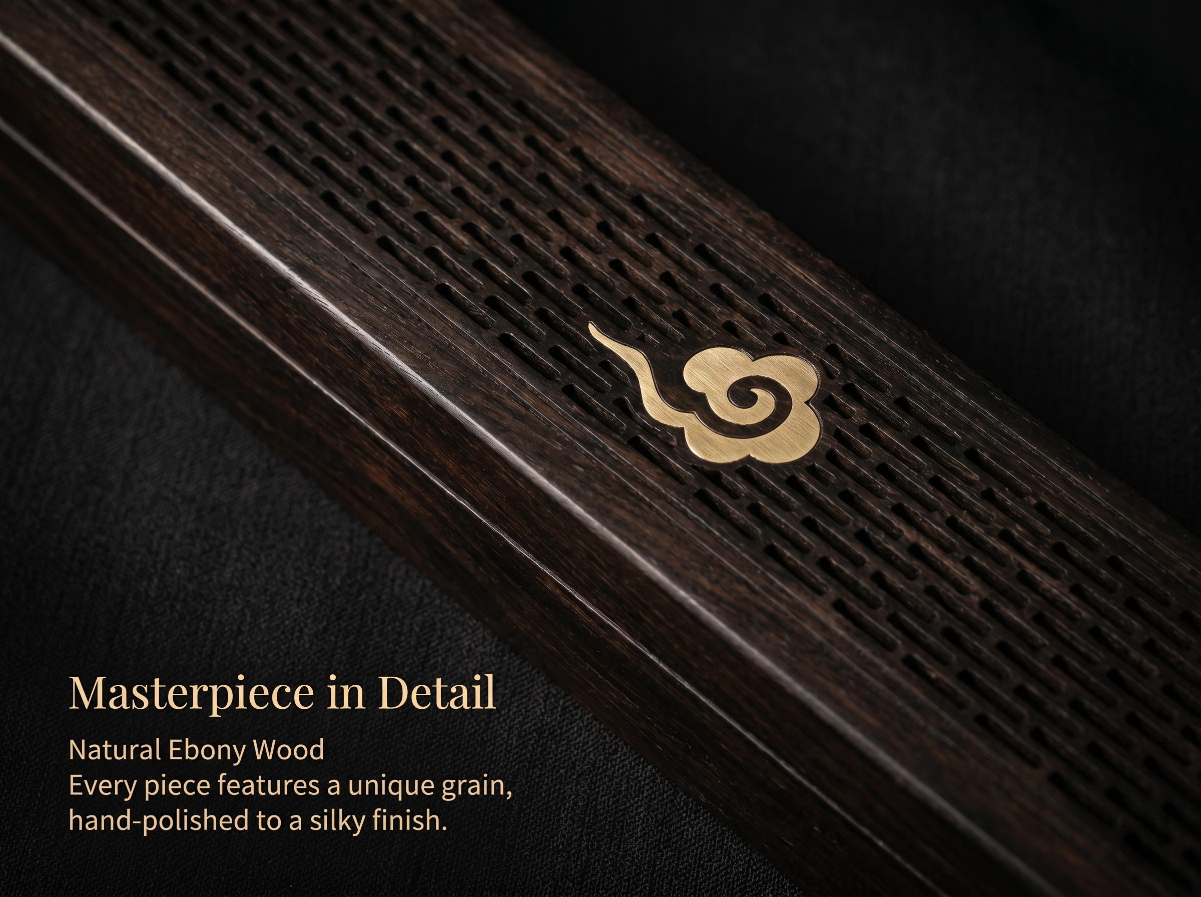 Zenflowing Ebony Wood Horizontal Incense Box