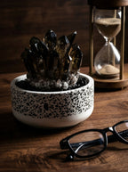 Zenflowing Crystal Cluster Potted Plant - Natural Amethyst Citrine Desk Decor & Aromatherapy Stone