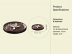 Zenflowing Magnolia Harmony Tin & Solid Wood Incense Holder