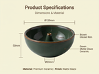 Zenflowing Modern Oriental Ceramic Incense Holder