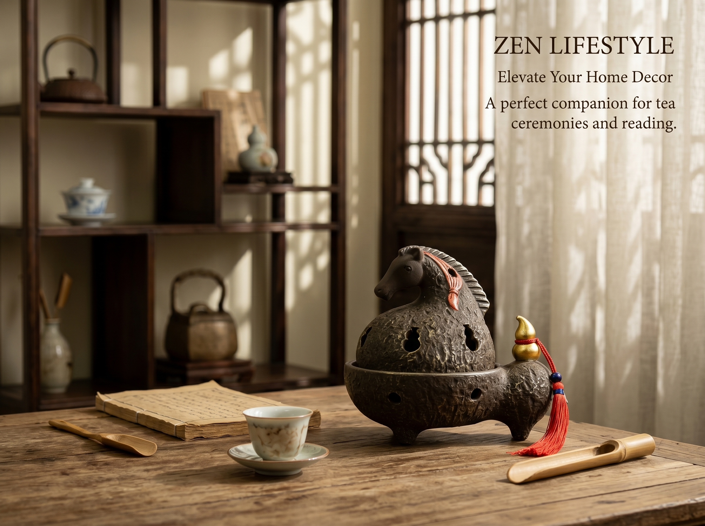 Zenflowing Horse of Fortune Ceramic Incense Burner