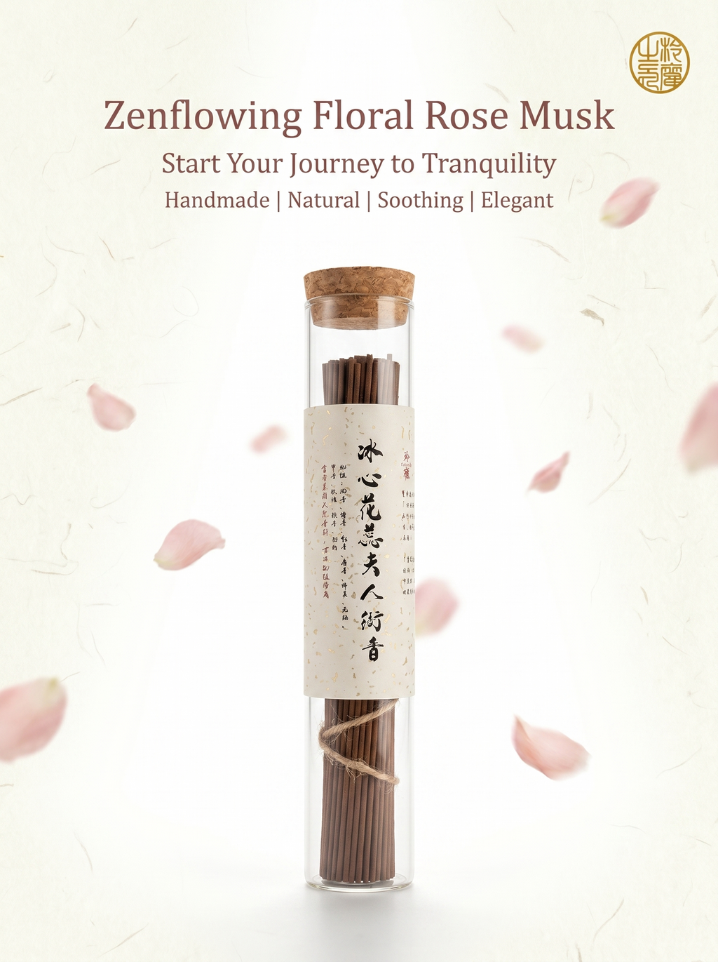 Zenflowing Promotes Restful Sleep Floral Musk Sandalwood Incense Sticks