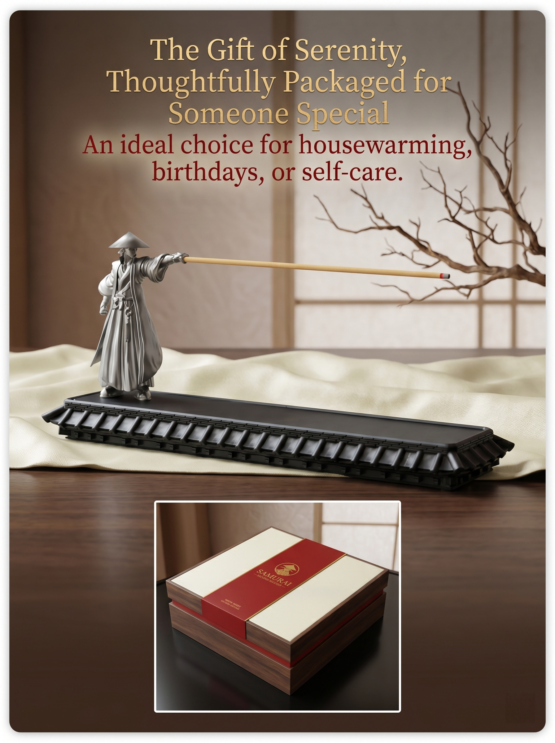 Zenflowing Multi-Function Wood & Glass Incense Burner