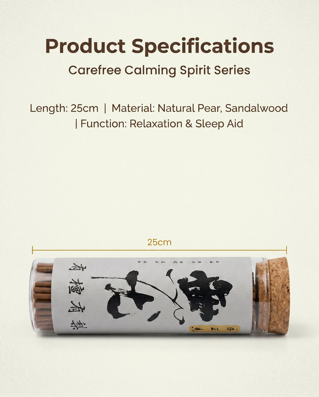 Zenflowing Carefree Calming Spirit & Nighttime Serenity Pear Sandalwood Incense Stick