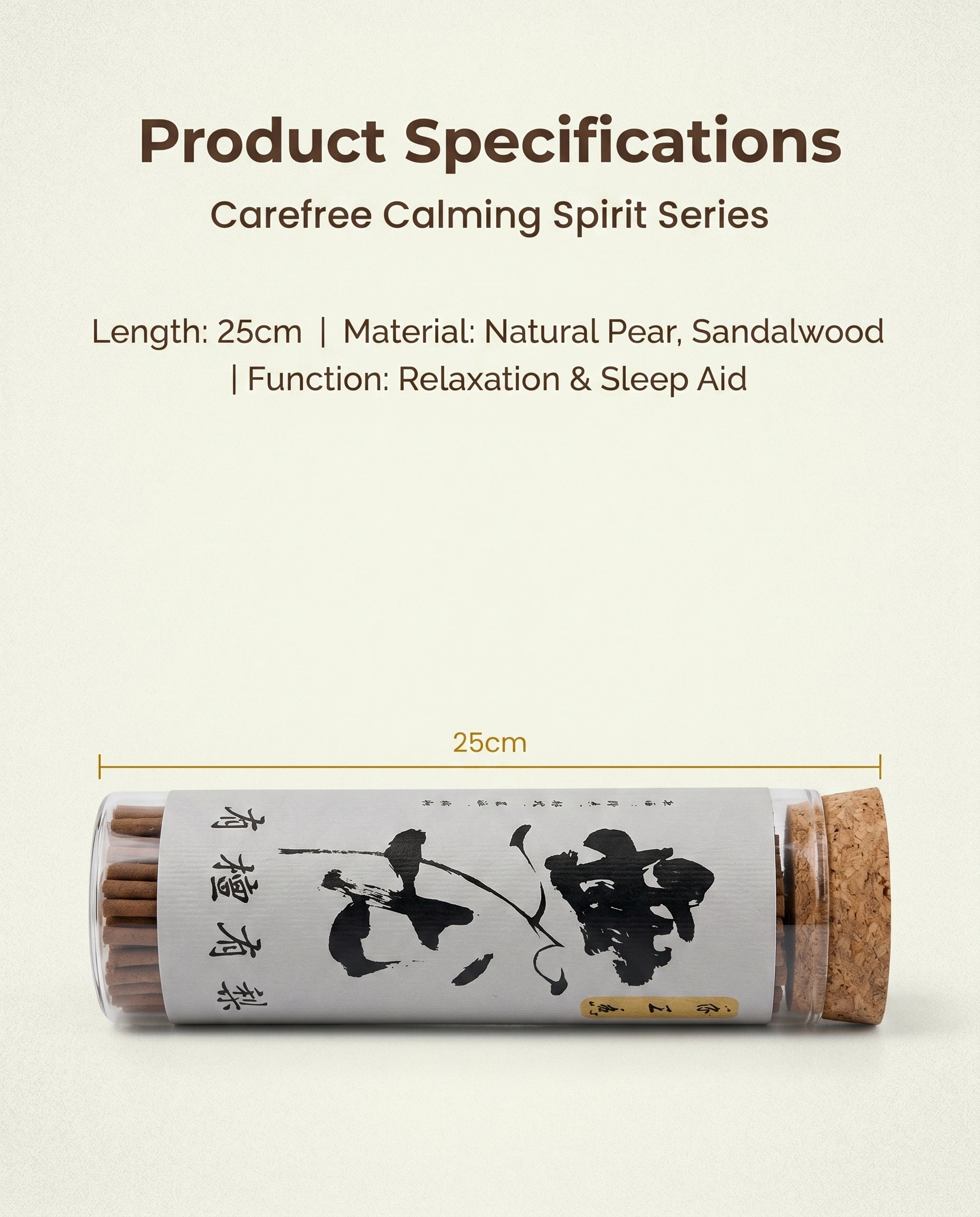 Zenflowing Carefree Calming Spirit & Nighttime Serenity Pear Sandalwood Incense Stick