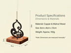Zenflowing Taoist Gourd Harmony Copper & Wood Incense Holder