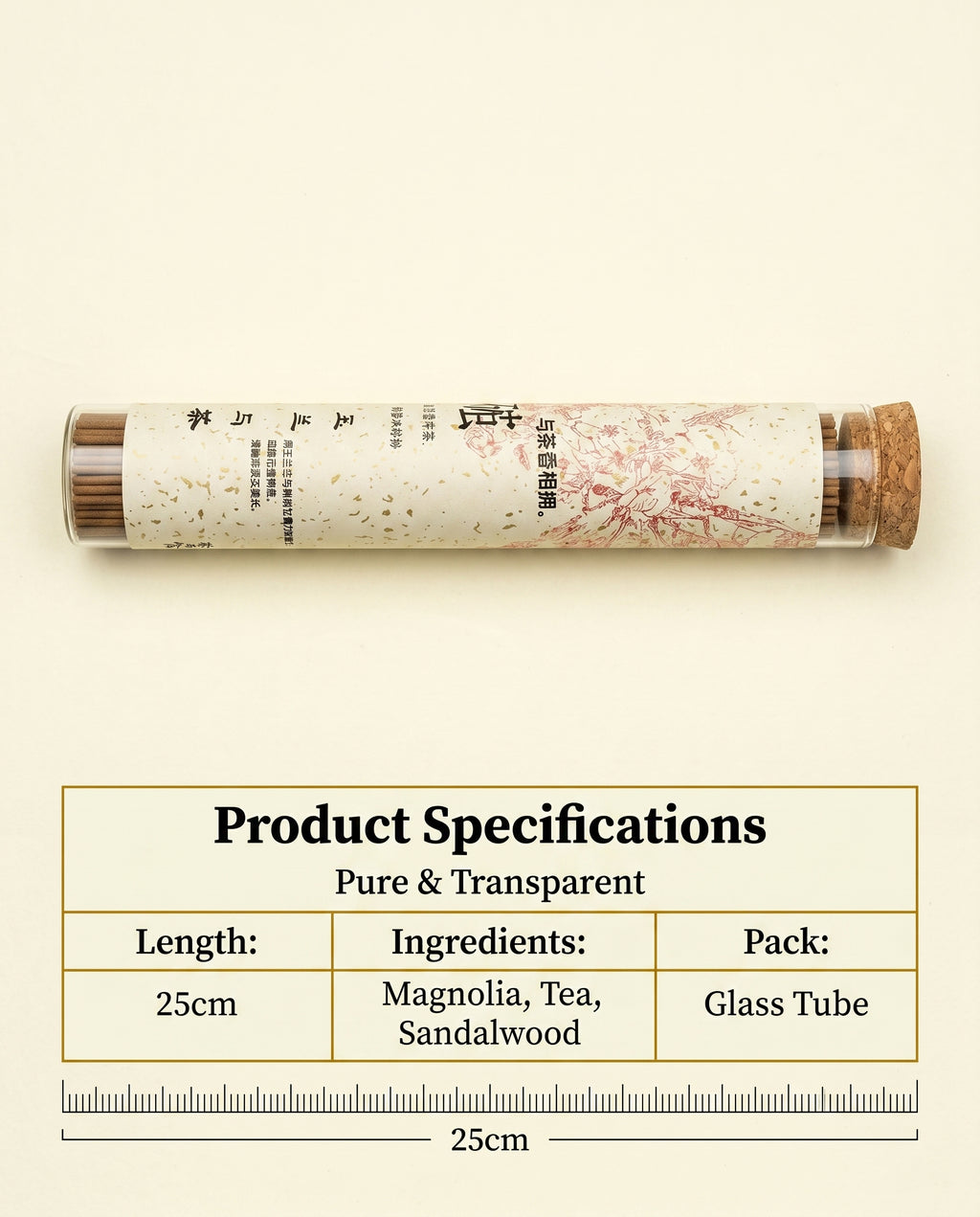 Zenflowing Mind Cultivation & Energy Purification Magnolia Tea Sandalwood Incense Stick