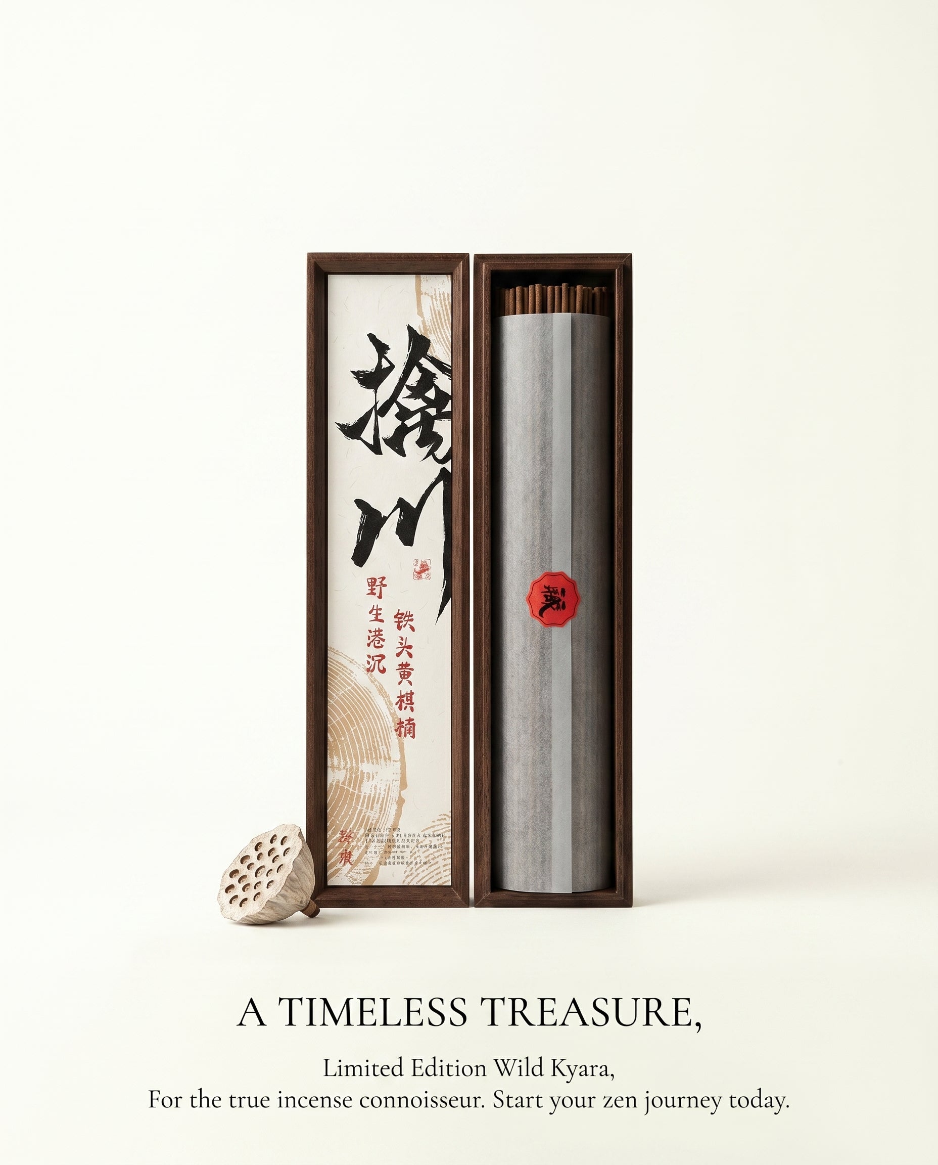 Zenflowing Yoga Mindfulness & Soul Soothing Wild Hong Kong Iron Head Yellow Kyara Sandalwood Incense Stick