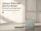Zenflowing Antique Wabi-Sabi Earthenware Incense Burner