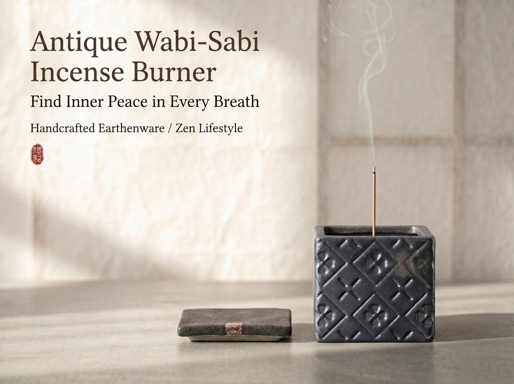 Zenflowing Antique Wabi-Sabi Earthenware Incense Burner