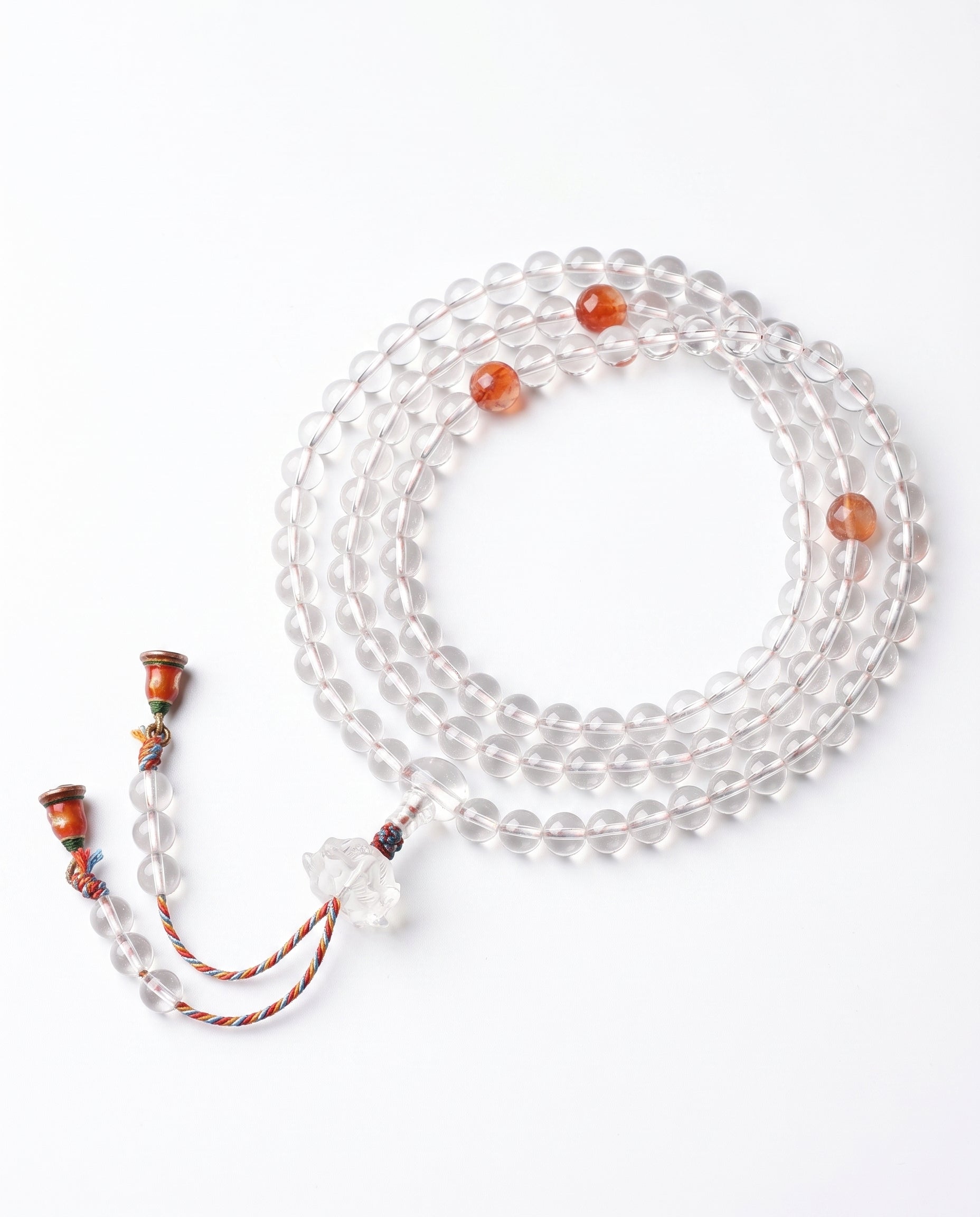 Zenflowing Natural White Crystal 108 Beads Mala Bracelet