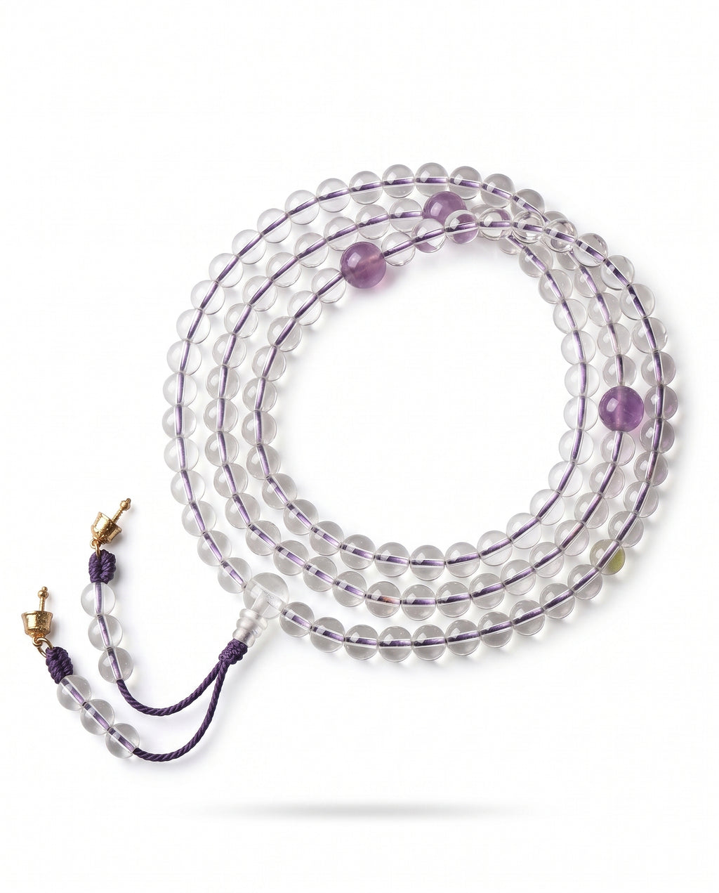 Zenflowing Natural White Crystal 108 Beads Mala Bracelet