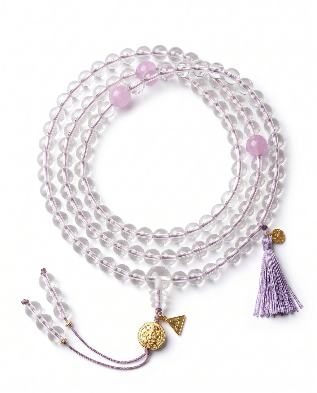 Zenflowing Natural White Crystal 108 Beads Mala Bracelet
